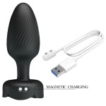 PRETTY LOVE - VARIAN ANAL PLUG WITH  LED LIGHT BLACK 10.8 CM